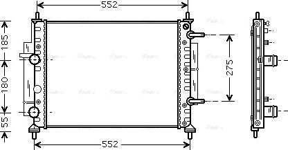 Ava Quality Cooling FTA2260 - Radiator, engine cooling autospares.lv