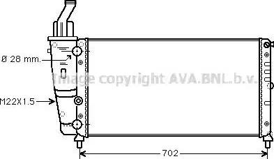 Ava Quality Cooling FTA2200 - Radiator, engine cooling autospares.lv