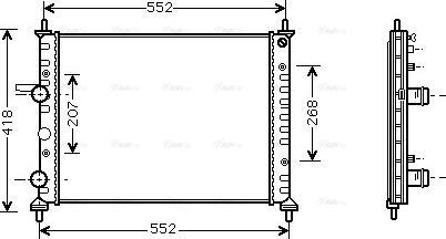 Ava Quality Cooling FTA2201 - Radiator, engine cooling autospares.lv