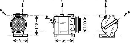 Ava Quality Cooling FTAK090 - Compressor, air conditioning autospares.lv