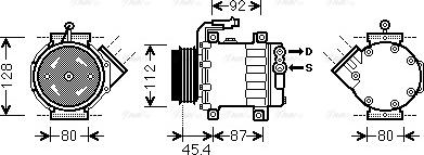 Ava Quality Cooling FT K366 - Compressor, air conditioning autospares.lv