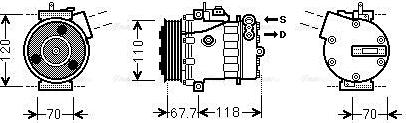 Ava Quality Cooling FTAK384 - Compressor, air conditioning autospares.lv