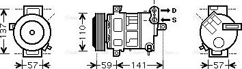 Ava Quality Cooling FTAK333 - Compressor, air conditioning autospares.lv