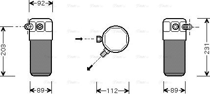 Ava Quality Cooling FT D105 - Dryer, air conditioning autospares.lv