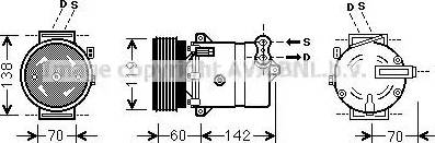 Ava Quality Cooling FT K383 - Compressor, air conditioning autospares.lv