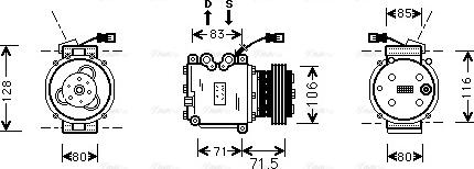 Ava Quality Cooling HDAK009 - Compressor, air conditioning autospares.lv