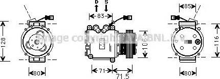 Ava Quality Cooling HD K009 - Compressor, air conditioning autospares.lv