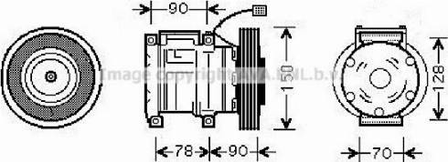 Ava Quality Cooling HDAK181 - Compressor, air conditioning autospares.lv