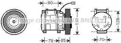 Ava Quality Cooling HD K019 - Compressor, air conditioning autospares.lv