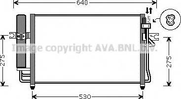 Ava Quality Cooling HY 5087 - Condenser, air conditioning autospares.lv