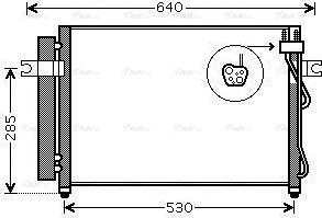 Ava Quality Cooling HY5195D - Condenser, air conditioning autospares.lv