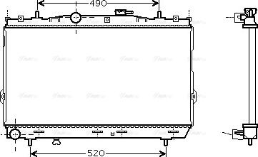 Ava Quality Cooling HY 2095 - Radiator, engine cooling autospares.lv