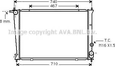 Ava Quality Cooling HY 2049 - Radiator, engine cooling autospares.lv