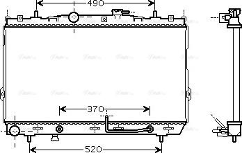 Ava Quality Cooling HY 2105 - Radiator, engine cooling autospares.lv