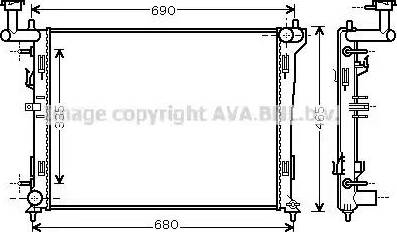 Ava Quality Cooling HY 2180 - Radiator, engine cooling autospares.lv