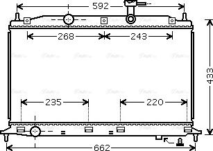 Ava Quality Cooling HY 2188 - Radiator, engine cooling autospares.lv