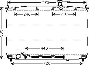 Ava Quality Cooling HY 2174 - Radiator, engine cooling autospares.lv