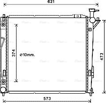 Ava Quality Cooling HY2339 - Radiator, engine cooling autospares.lv