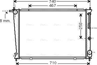 Ava Quality Cooling HY2255 - Radiator, engine cooling autospares.lv