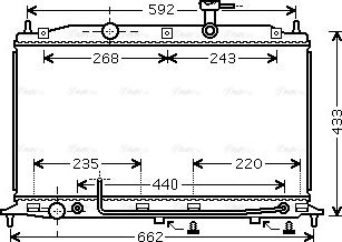 Ava Quality Cooling HY2252 - Radiator, engine cooling autospares.lv