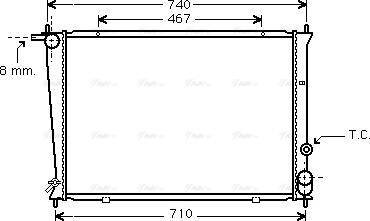 Ava Quality Cooling HYA2049 - Radiator, engine cooling autospares.lv