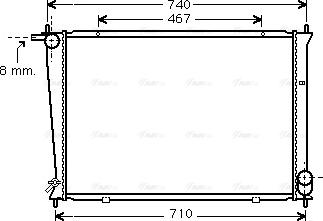 Ava Quality Cooling HYA2148 - Radiator, engine cooling autospares.lv