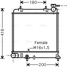 Ava Quality Cooling HYA2129 - Radiator, engine cooling autospares.lv