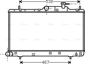 Ava Quality Cooling HYA2307 - Radiator, engine cooling autospares.lv