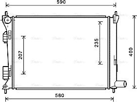 Ava Quality Cooling HYA2277 - Radiator, engine cooling autospares.lv