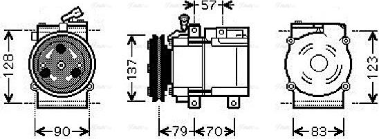 Ava Quality Cooling HYAK139 - Compressor, air conditioning autospares.lv