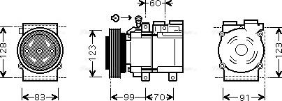 Ava Quality Cooling HYAK138 - Compressor, air conditioning autospares.lv