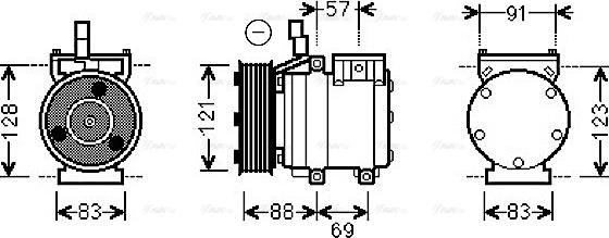 Ava Quality Cooling HYAK258 - Compressor, air conditioning autospares.lv