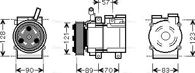 Ava Quality Cooling HYAK257 - Compressor, air conditioning autospares.lv