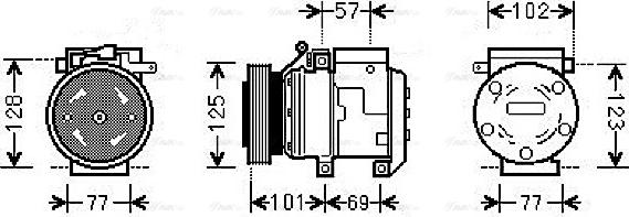 Ava Quality Cooling HYAK208 - Compressor, air conditioning autospares.lv