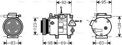 Ava Quality Cooling HYAK239 - Compressor, air conditioning autospares.lv