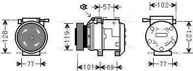 Ava Quality Cooling HYAK222 - Compressor, air conditioning autospares.lv