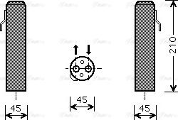 Ava Quality Cooling HY D218 - Dryer, air conditioning autospares.lv