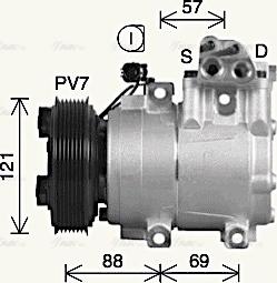 Ava Quality Cooling HYK593 - Compressor, air conditioning autospares.lv