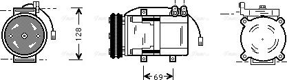 Ava Quality Cooling HY K063 - Compressor, air conditioning autospares.lv