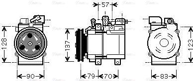 Ava Quality Cooling HY K139 - Compressor, air conditioning autospares.lv