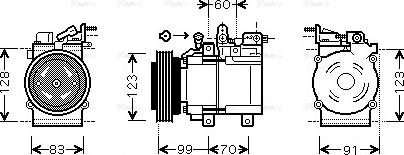 Ava Quality Cooling HY K138 - Compressor, air conditioning autospares.lv