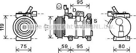 Ava Quality Cooling HYK319 - Compressor, air conditioning autospares.lv