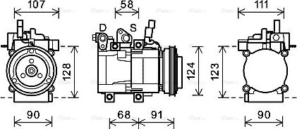 Ava Quality Cooling HYK321 - Compressor, air conditioning autospares.lv