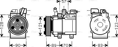 Ava Quality Cooling HYK257 - Compressor, air conditioning autospares.lv