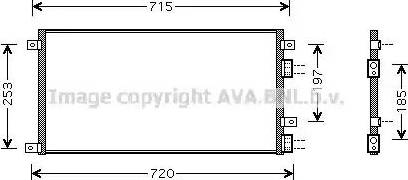 Ava Quality Cooling IV 5058 - Condenser, air conditioning autospares.lv