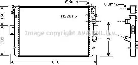 Ava Quality Cooling IV 2041 - Radiator, engine cooling autospares.lv