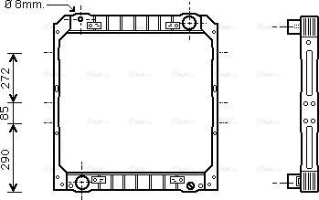 Ava Quality Cooling IV 2039 - Radiator, engine cooling autospares.lv