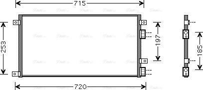 Ava Quality Cooling IVA5058 - Condenser, air conditioning autospares.lv