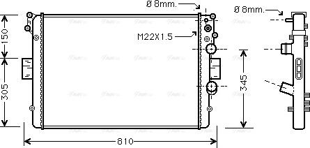 Ava Quality Cooling IVA2043 - Radiator, engine cooling autospares.lv