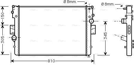 Ava Quality Cooling IVA2056 - Radiator, engine cooling autospares.lv